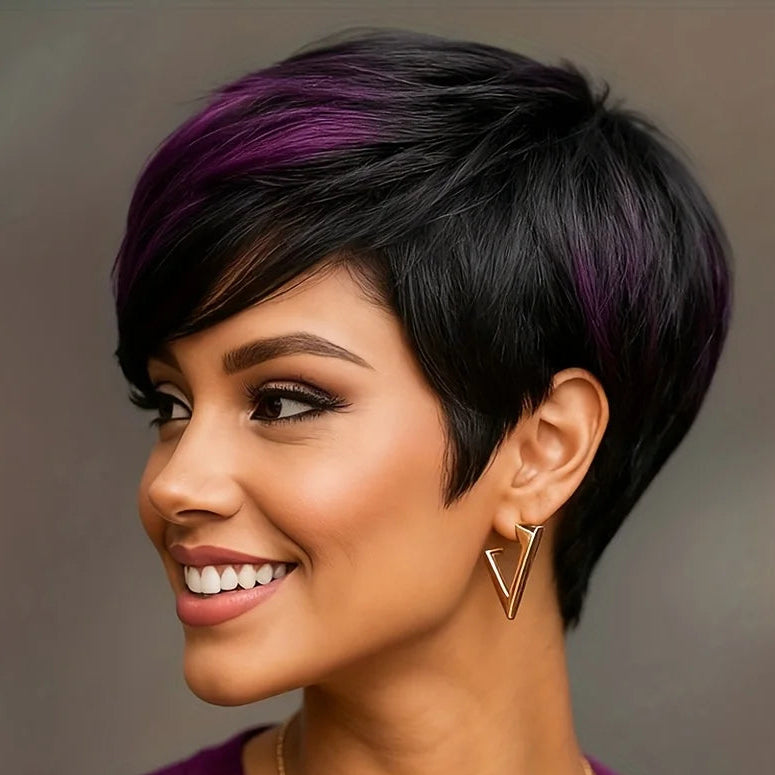 Purple Ombre Pixie Wig