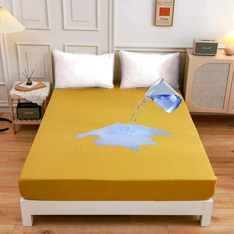 Protège-matelas imperméable Kuup Safe, doux, confortable, respirant, couleur unie, housse de couette ajustée, taies d'oreiller non incluses