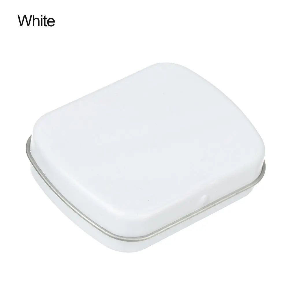 Mini Metal Hinged Tin Box Rectangular Empty Flip Iron Box Candy Tea Container Jewelry Small Storage Case Protable Pill Gift Boxs