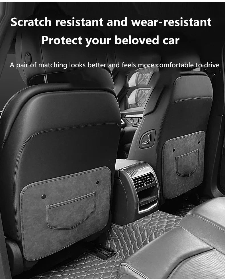 Car New Seat Back Logo Anti Kick Mat Accessories Autos Accesorios Rear Anti-kick Grinding Pads Car Accessories Interior