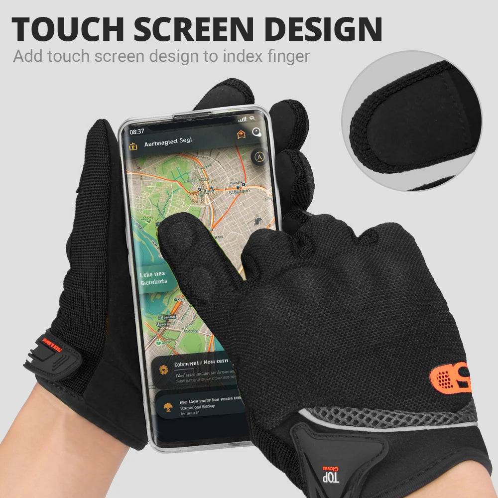 Summer Full Finger Motorcycle Gloves Men Breathable Touch Screen Motorbike Motocross Moto Biker Gloves Motorcycle Accessories