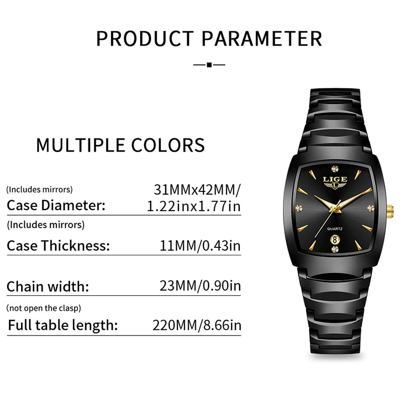 LIGE NEW Women Watches Business Luxury Ladies Fashion Quartz Watch Simple Stainless Steel Clock Watch for Women Relogio Feminino