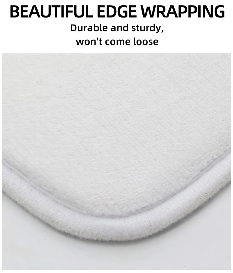 Drip blood element door mat, bedroom anti slip foot mat, shower room small carpet, absorbent foot mat, machine washable