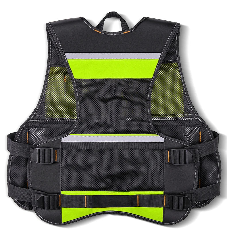 Workwear Allround Work Tool Vest Safety Vest with Multi-pockets and Zipper Heavy Duty Tool Vest for Electricians
