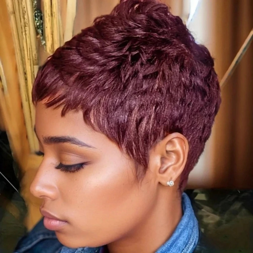 Curly Pixie Human Hair Wig