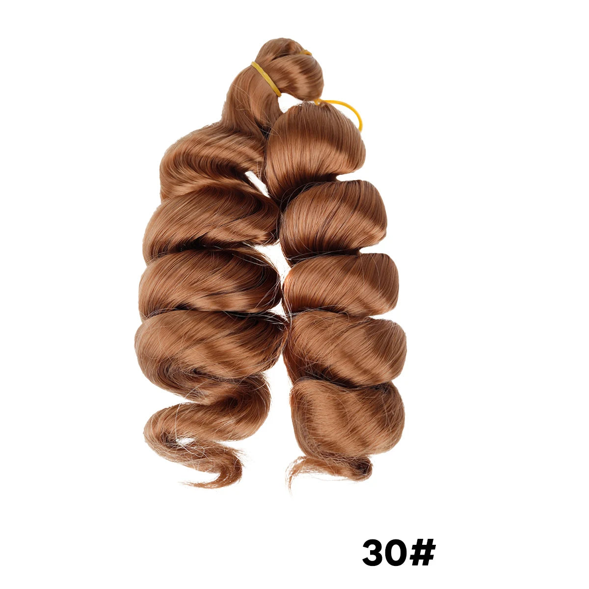 Synthetic Hair Extensions for Boho Braids & Twists French Curl Crochet Braiding wig Ginger Brown Loose Wave Spiral Curl Braiding
