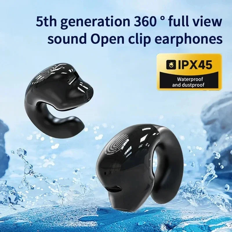 Bluetooth 5.3 Earphones With Mic Wireless Headphones Single in-Ear Sports Waterproof TWS Earbuds Handsfree Headset