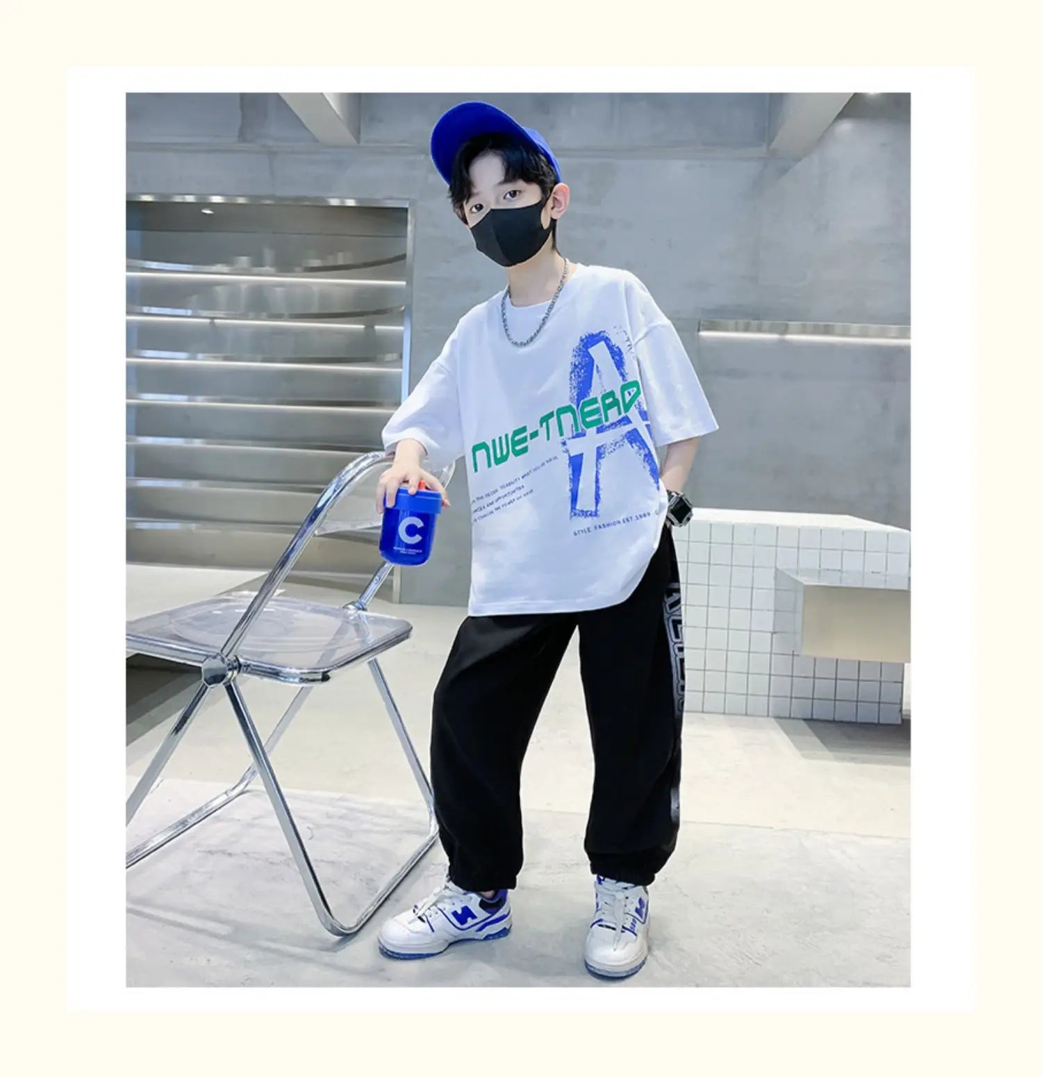2025 summer Teenager Boys Clothes Casual Kids Tracksuit Child t shirt + Ankle-tied long pant 4 5 6 7 8 9 10 12 11 13 14 Year