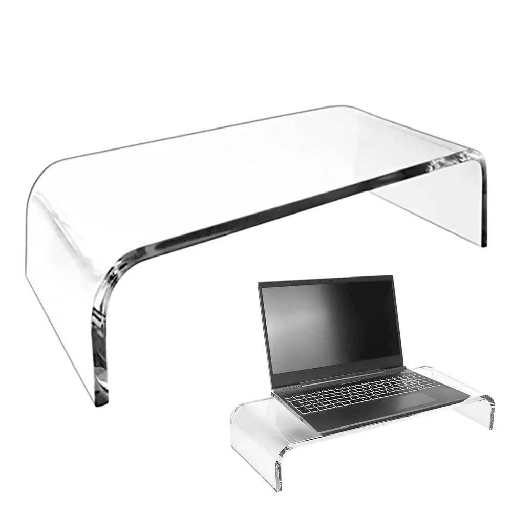 Monitor Stand Riser Acrylic Laptop Stand Clear Desktop Computer Riser  Table Storage Stand Desk Organizer for Storing PC Screen