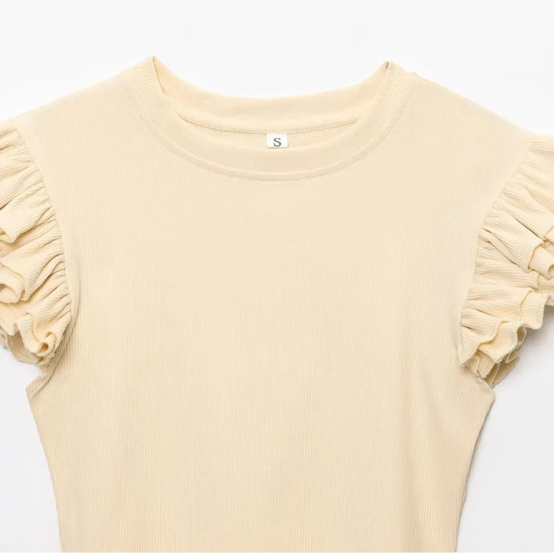Top Women Summer Corset Woman Clothing Tank Crop Knitted Top Female Y2k Ruffled Sleeveless Cute Street Style Casual Women's Vest