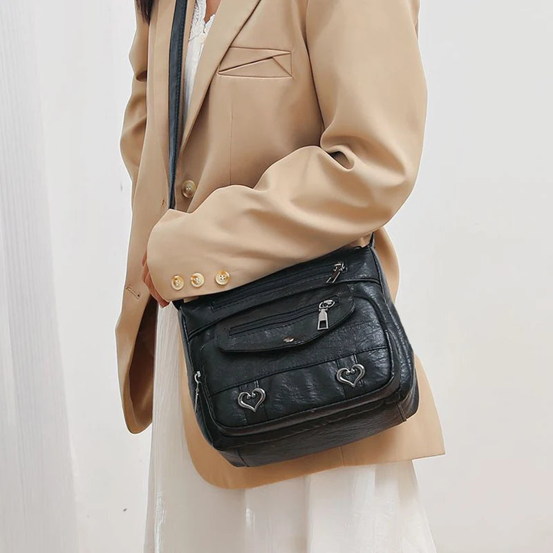 Bolso rectangular de estilo neutro para hombres y mujeres, con gran capacidad, casual y a la moda, bolso de un solo hombro para viajar a