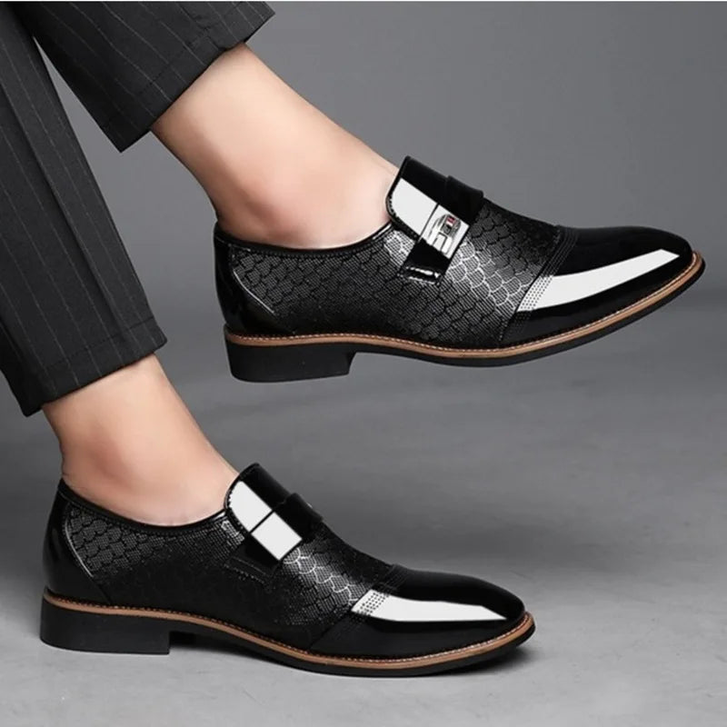 Mocasines Formales Negros Italianos – Elegantes, Estilizados y Perfectos para Bodas o Negocios