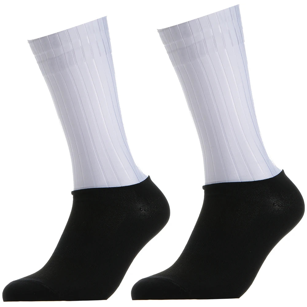 Calcetines de Ciclismo Antideslizantes con Silicona Whiteline para Verano 2024 Calcetines Aero para Hombre Calcetines Deportivos de Ciclismo para Correr Calcetines de Bicicleta Calcetines Ciclismo