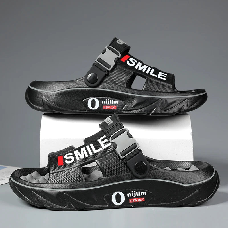 New Men's Massage Slippers Indoor Outdoor Sandals Beach Comfortable Soft Slides Clogs Casual Shoes Men Women Home Slippers