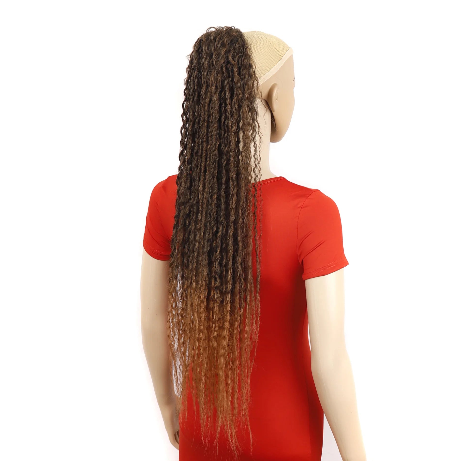 Long Afro Kinky Curly Drawstring Ponytail, Heat-resistant Synthetic Hair, Voluminous Style for Parties & Photoshoots