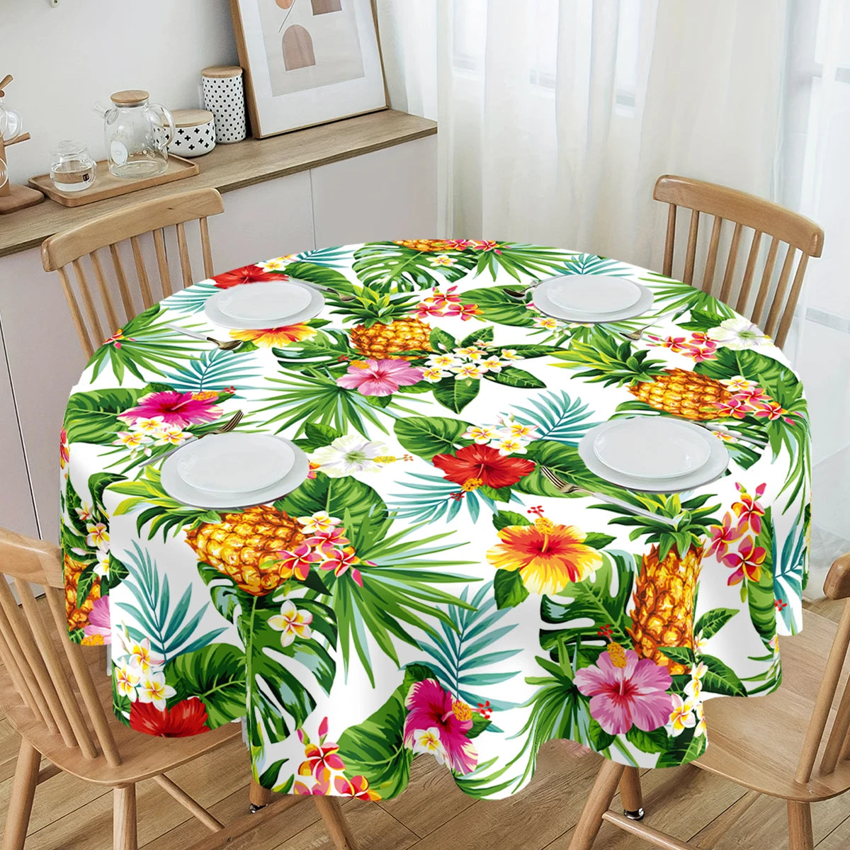 Hawaiian Garland Table Runner Hawaii Luau Tropical Party Decor Kids Favors Tableware ALOHA Summer Beach Birthday Party Supplies