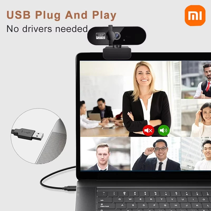 Xiaomi 8K strømmekamera 2K autofokus full HD USB-webkamera 1080P 60FPS med mikrofon PC bærbar PC videoopptakskamera 2025