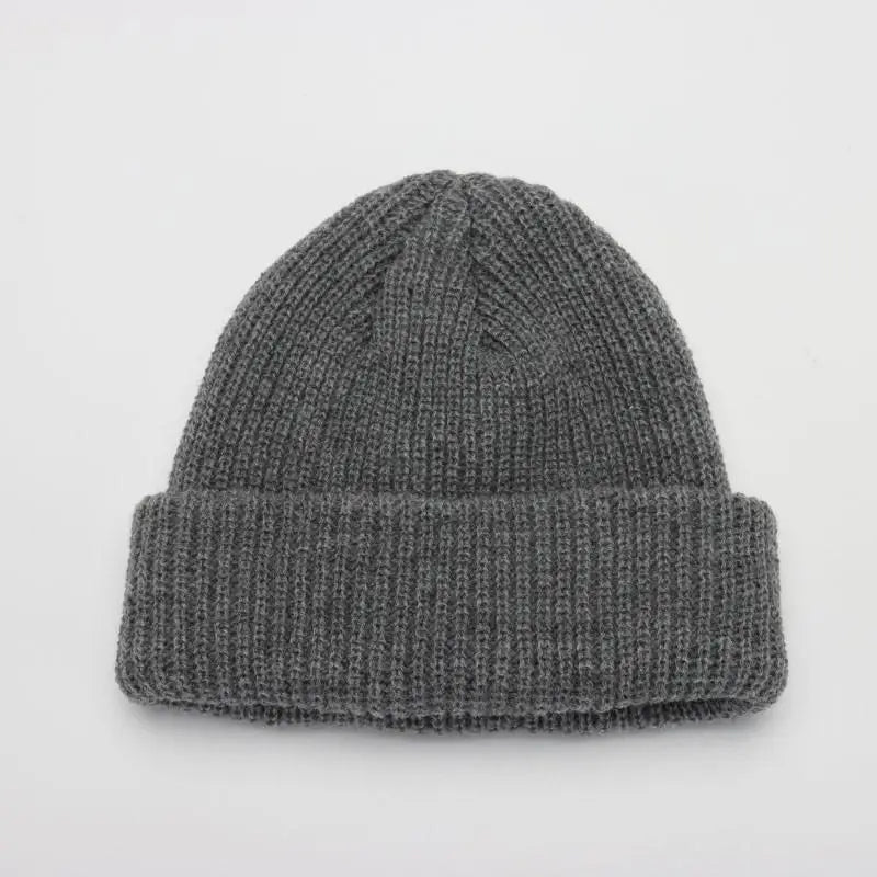 Gorros de invierno cálidos, casuales, de punto corto, estilo Hip Hop, gorro de calavera de punto elástico unisex para adultos, hombres y mujeres