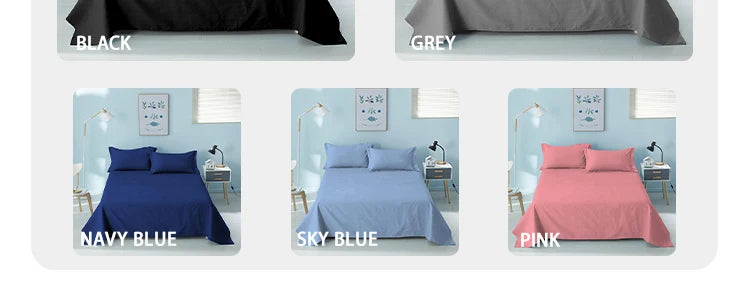 Bed Sheet Solid Colour Dormitory Simple Single Piece Single Double Brushed Bedspread Home B & B Hotel School