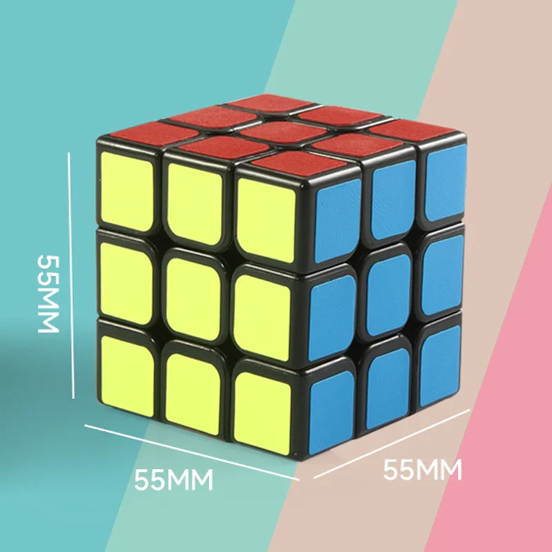 3x3x3 3D fun stress relief brain boosting puzzle professional smooth speed game color blocking children's toy gift