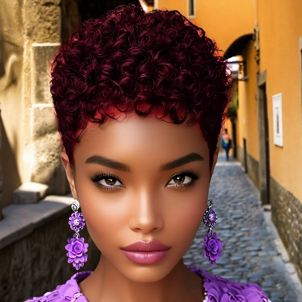 Short Elfin Curly Wig