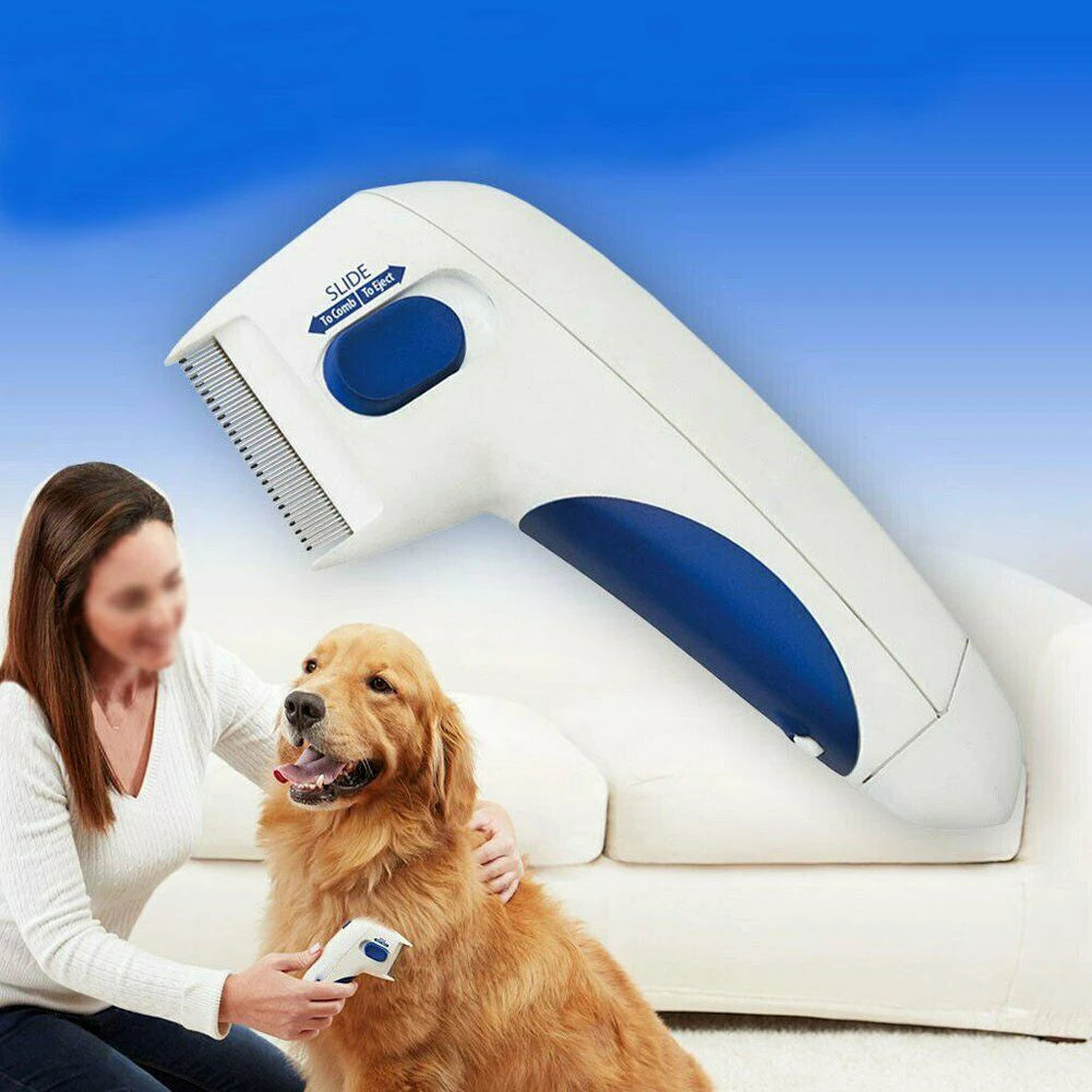 1Pc Pet Licke Electric Tick Remover Comb Safety Tool for Dogs Cats and Pets To Kill Fleas Hair Lice Killer Cleaning Brush