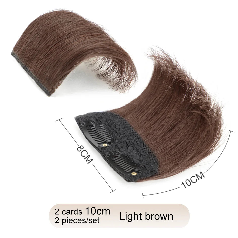 Extensiones de pelo sintético de 2 piezas/juego, extensiones de pelo, aberturas y piezas de repuesto para la parte superior, artefacto de reemplazo