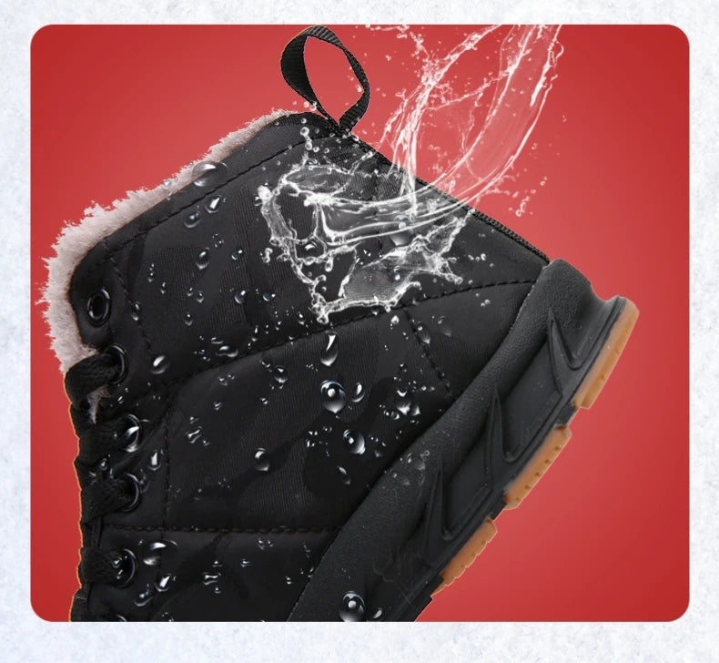 Waterproof Winter Children Snow Boots Warm Outdoor Shoes Boy Girl Short Boots Fashion Comfortable Non-Slip Sneakers Kids Boots