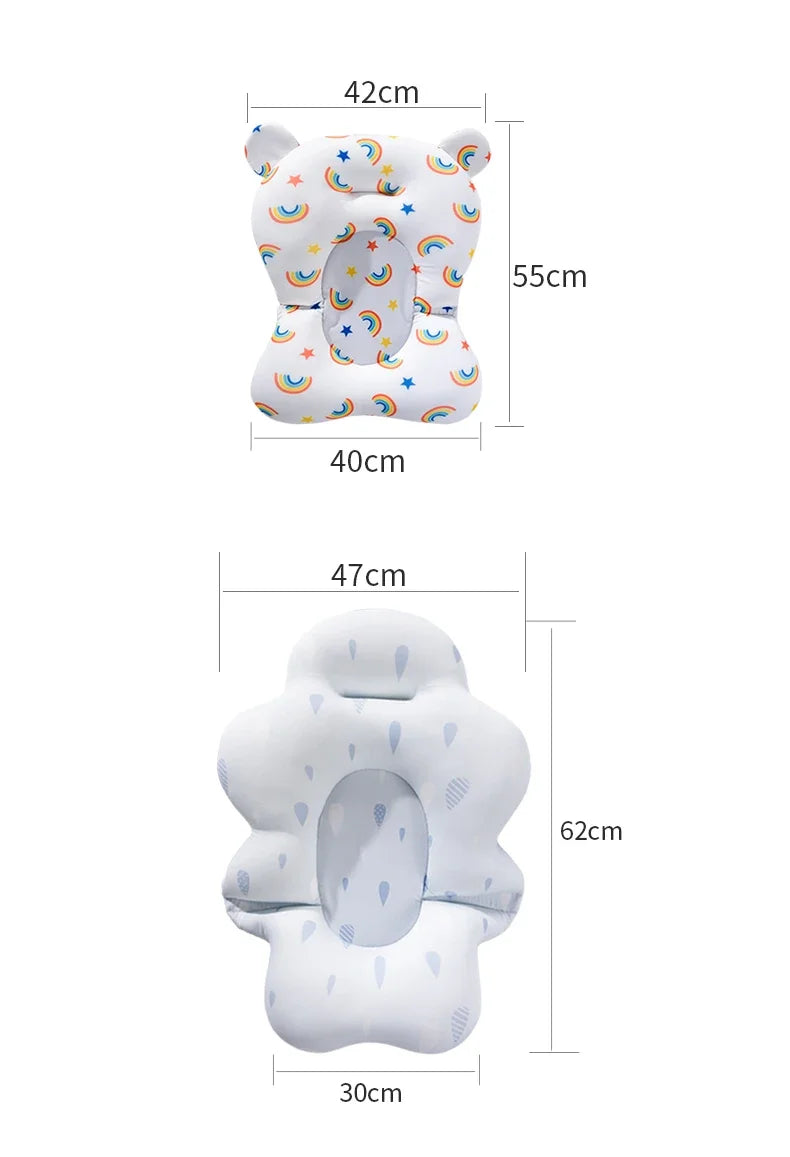 Cojín Flotante de Seguridad para Bebés Antideslizante para Bañera, Asiento de Baño Portátil, Almohadilla de Apoyo para Ducha