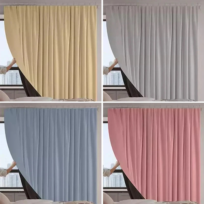 Cortinas opacas de alta opacidad para ventana de dormitorio con gancho, balcón, protección solar, partición para sala de estar, cortinas de privacidad