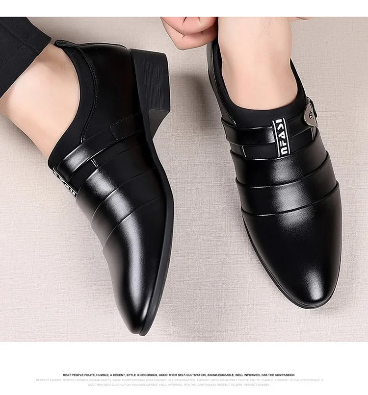 Zapatos de vestir para hombre, mocasines formales para traje de boda para hombre, zapatos de oficina para boda, mocasines sin cordones, zapatos de vestir elegantes para hombre