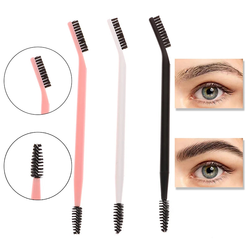 1Pc Double Headed Eyebrow Brush Eyelash Comb Eyebrow Eyelash Shaper Eye Brow Brush For Grooming Brows Reusable Makeup Tool