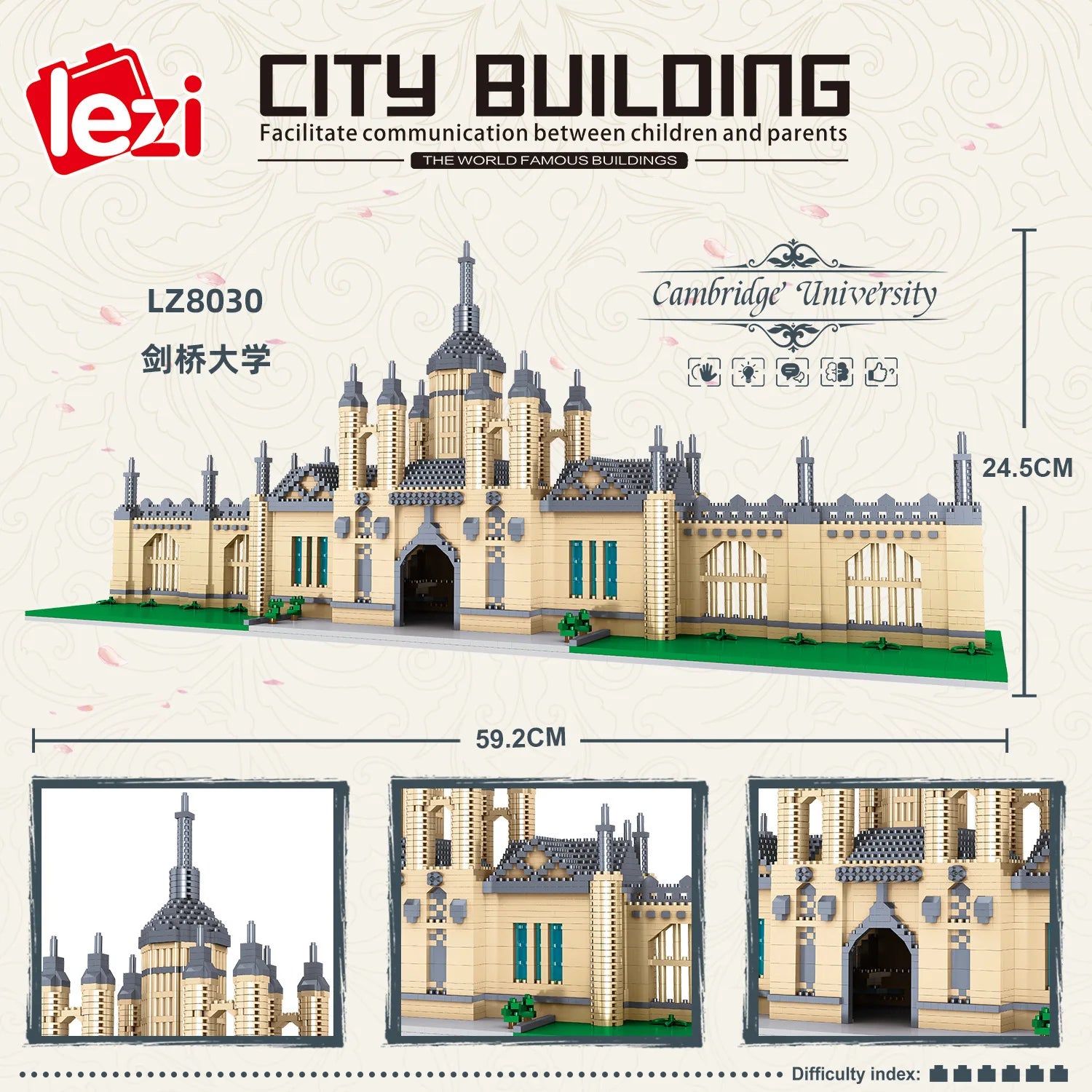 World Famous Architecture Diamond Building Blocks Toy Taj Mahal Vassili Church London Bridge Micro Size Bricks Construction Toys