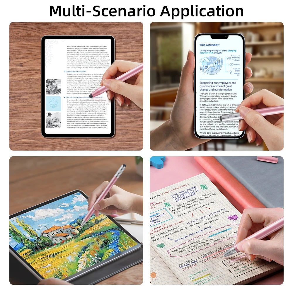 4 In 1 Universal Stylus Pens For Touch Screens High Sensitivity Precision Capacitive Stylus Compatible With Touchscreen Devices