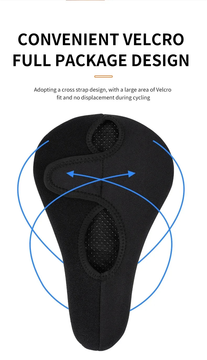 ESLNF Gel Soft Bike Anti-slip Waterproof Saddle Cover Cushion Padded Sport Bicycle Outdoor Shock Absorption Padded Seat Cover