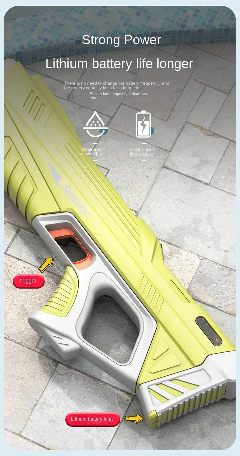 Electric Water Gun Toys Bursts Children's High-pressure Strong Charging Energy Water Automatic Water Spray Children's Toy Guns