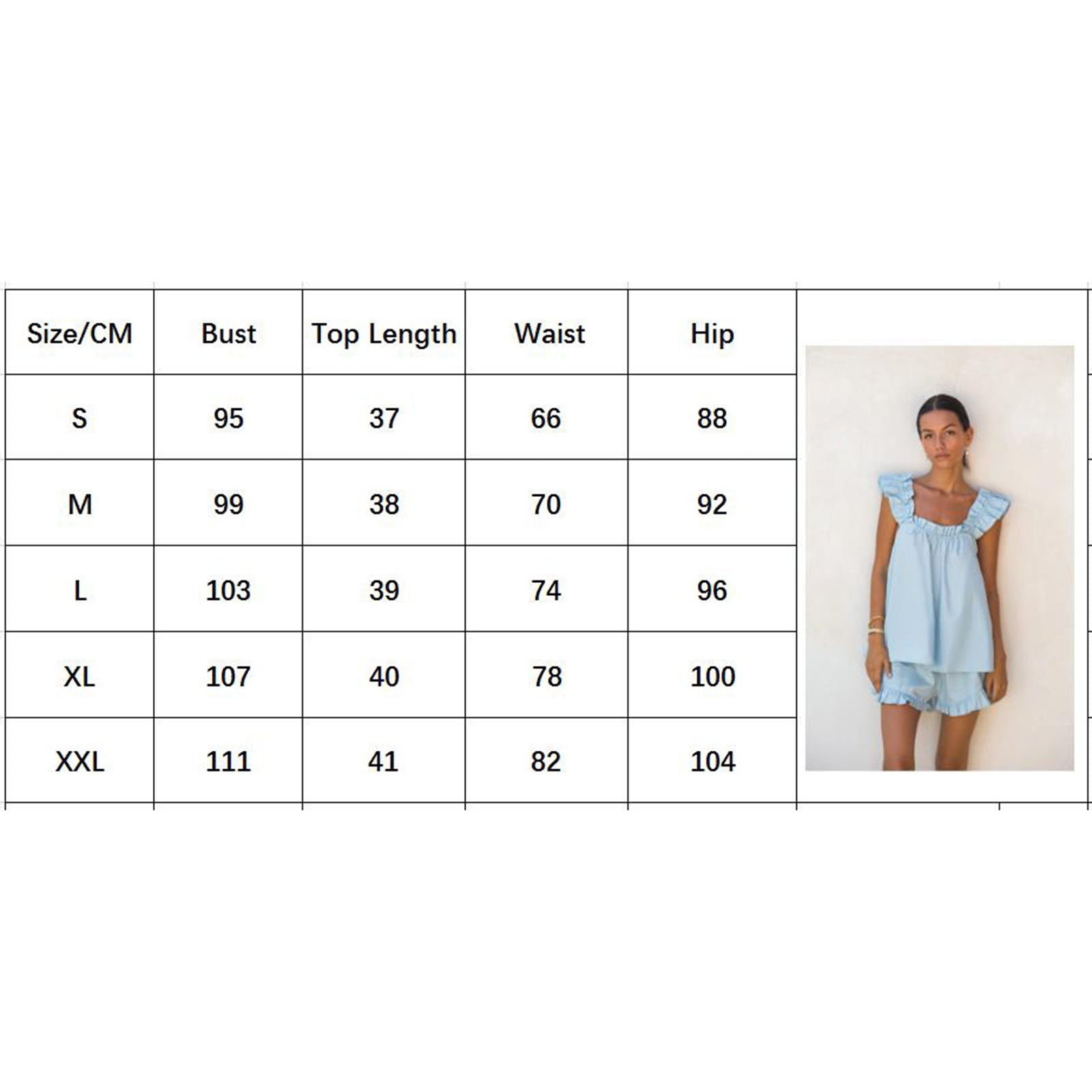 Womens Pajama Sets Women's Summer 2PCS Pajamas Sets Sleeveless Backless Sling Vest + Solid Color Ruffle Shorts