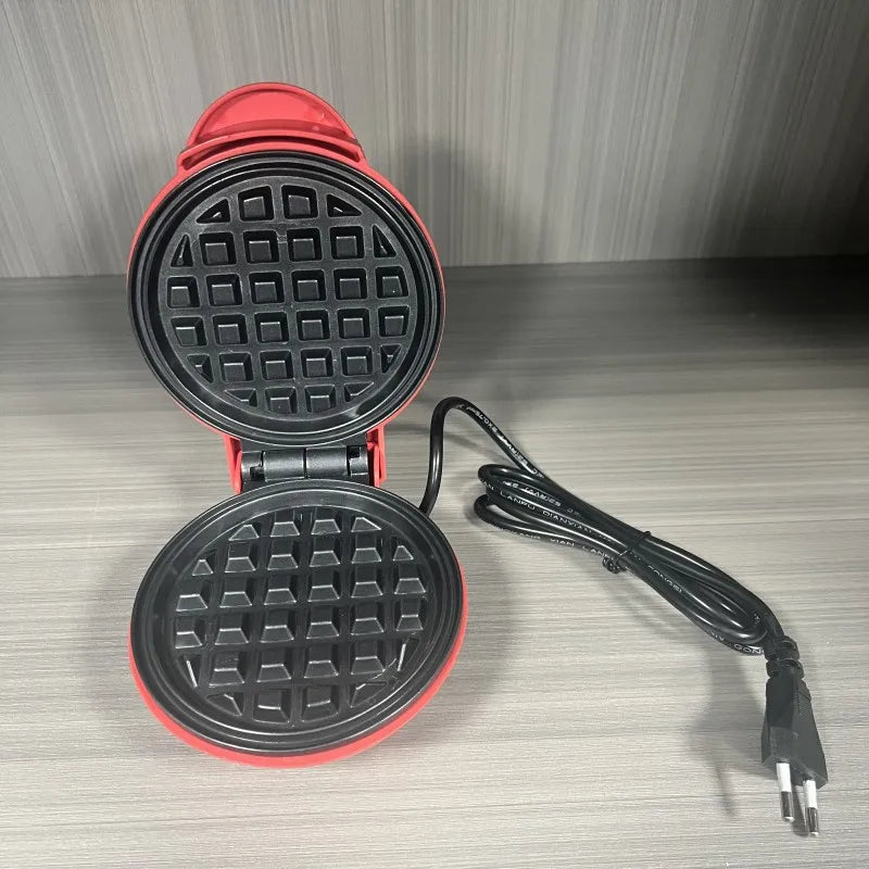Multi Functional Mini Heart-shaped Waffle Maker Double-sided Heated Breakfast Toaster, Portable Baking Machine Family Party