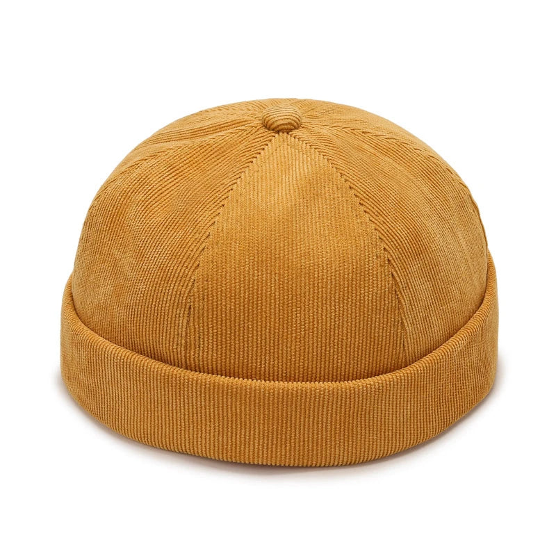 Vintage Palm Embroidery Beanie Hats Men's Docker Cap Spring Landlord Hat Unisex Hip Hop Brimless Hat Adjustable Bonnet Beanies