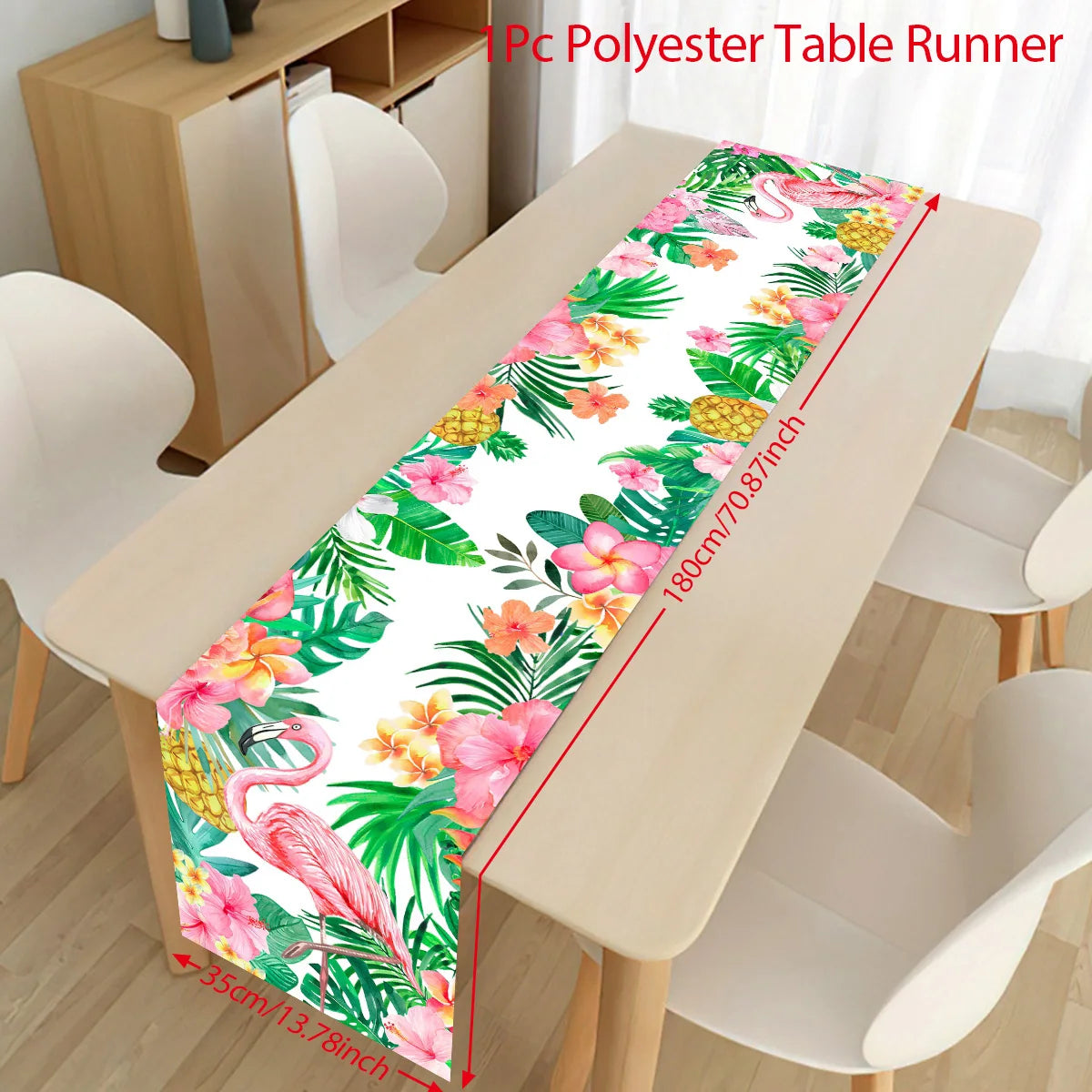Hawaiian Garland Table Runner Hawaii Luau Tropical Party Decor Kids Favors Tableware ALOHA Summer Beach Birthday Party Supplies