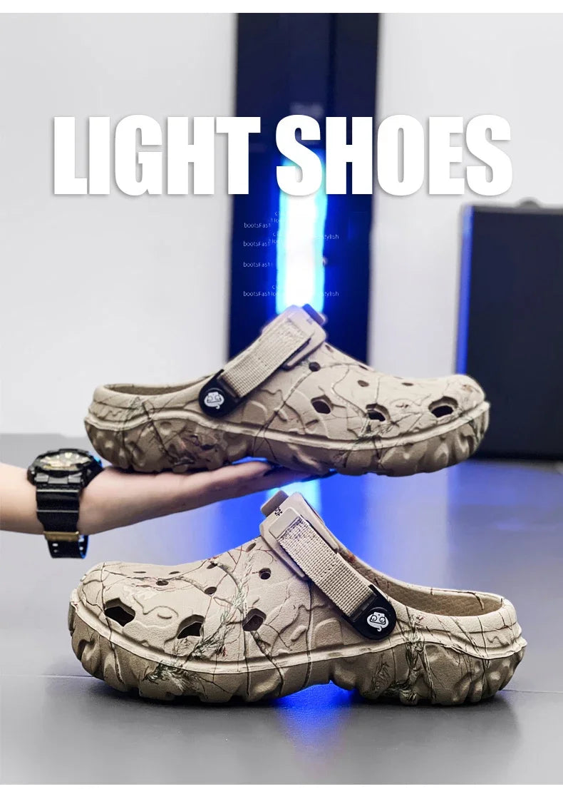 2025Men Slippers High Quality Classic Outdoor Anti-Slip Garden Shoes Lightweight Fashion Casual Sandals Sandals for Men Platform