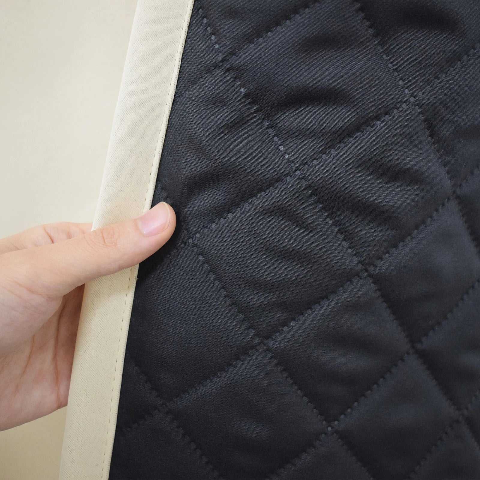 Rideaux en coton épais pour l'hiver - Isolation thermique matelassée, panneaux 100 % occultants et coupe-vent pour occulter la pièce