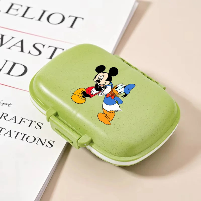 Disney Mickey Mouse Candy Box Cartoon Crystal Stickers Medicine Organiser Boys Girls Portable Kawaii Boxes Child Birthday Gift