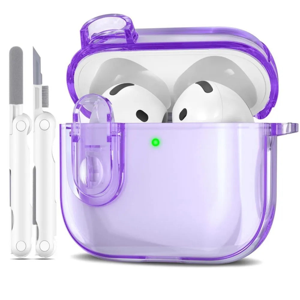 New For Airpods 4 Bluetooth Earphone ANC Wireless Headphone Earbuds with Cleaning Kit Noise Cancelling Clear Case For Airpods 4