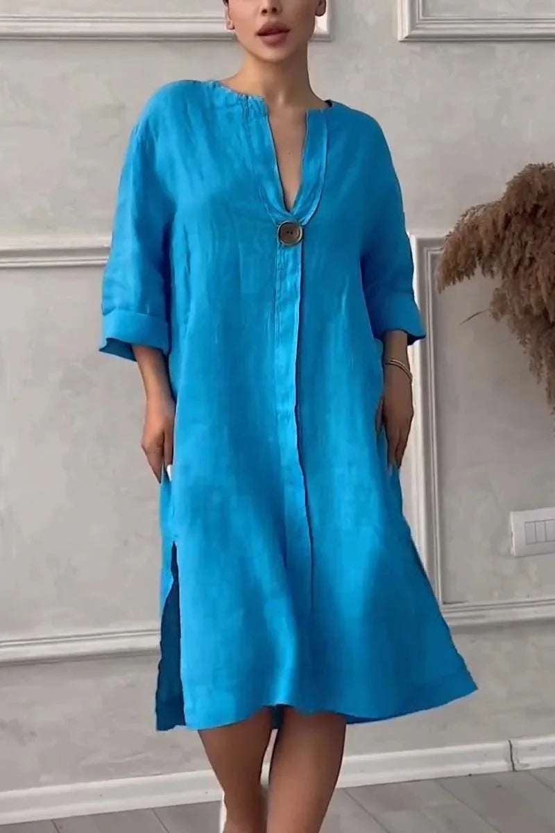 Y2k Long Sleeve Linen Maxi Dress Women Summer Summer Casual Solid Color Party Loose Long Dresses Elegant Vestidos