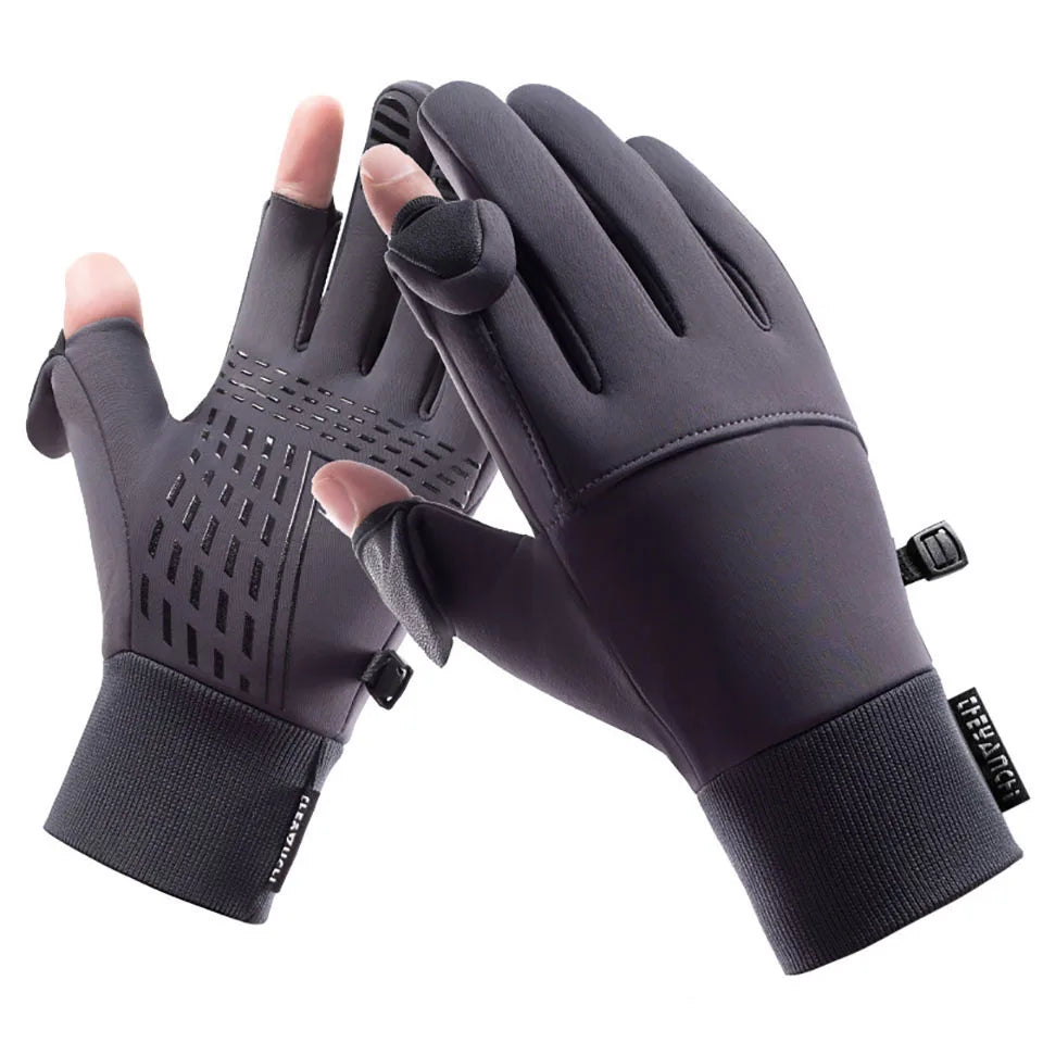GTUBIKE Nuevos guantes de invierno cálidos para hombres y mujeres, resistentes al viento, impermeables, con pantalla táctil, para correr al aire libre, pescar, andar en bicicleta, esquiar