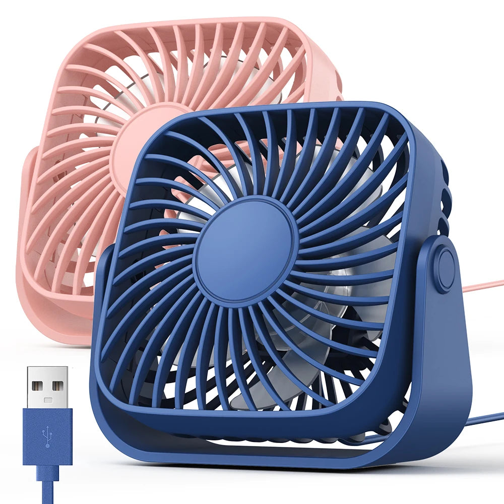Mini USB Desk Fan (2-Pack)