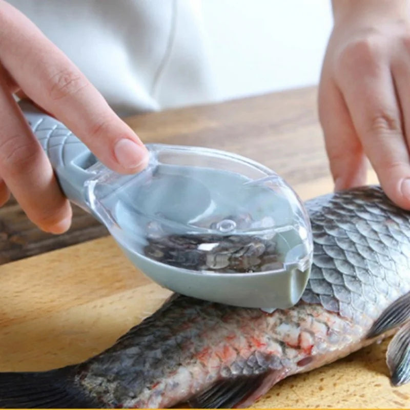 Grattoir à écailles de cuisine avec couvercle, grattoir à écailles de poisson, détartrage manuel, brossage des outils de pêche