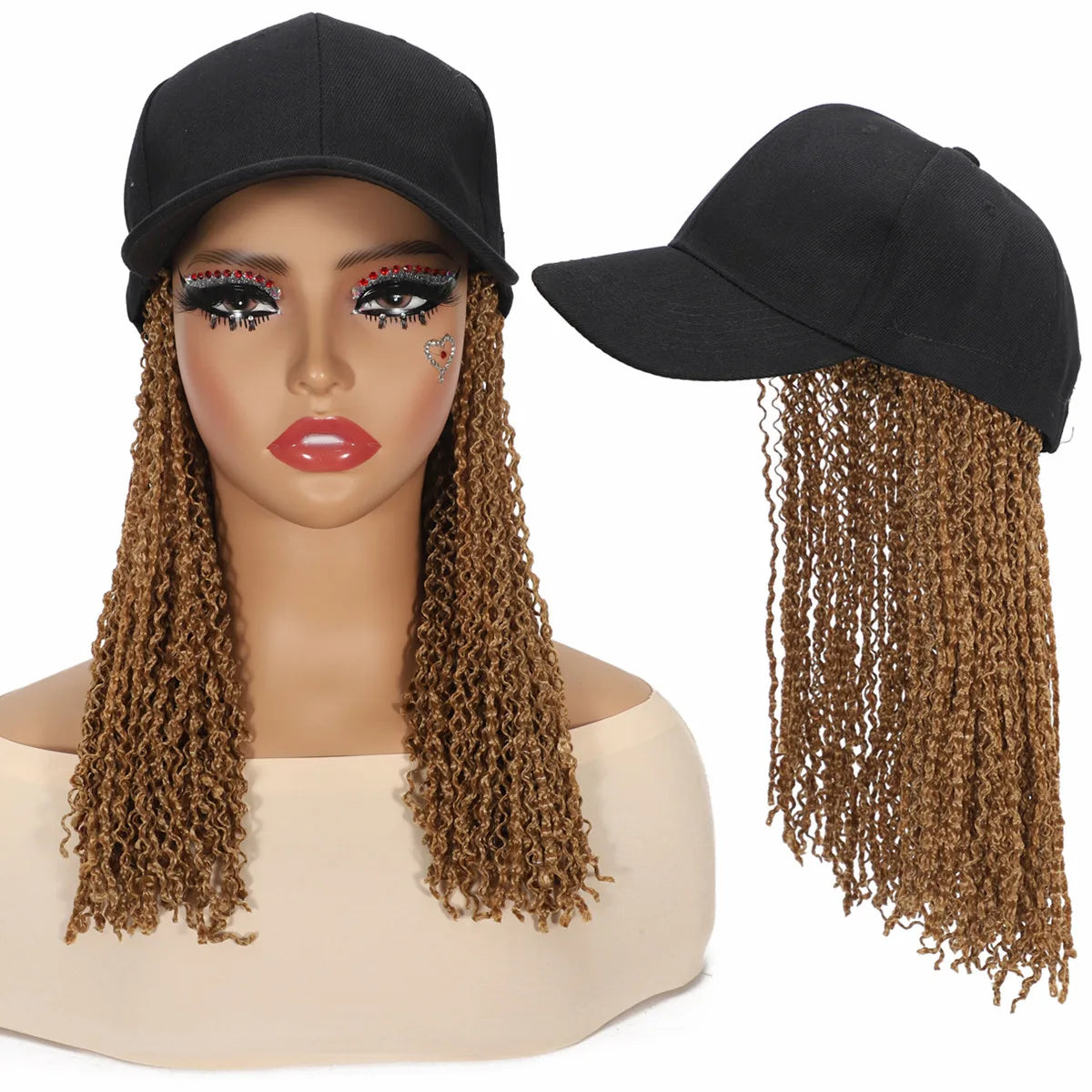 Curly Braided Cap Wig