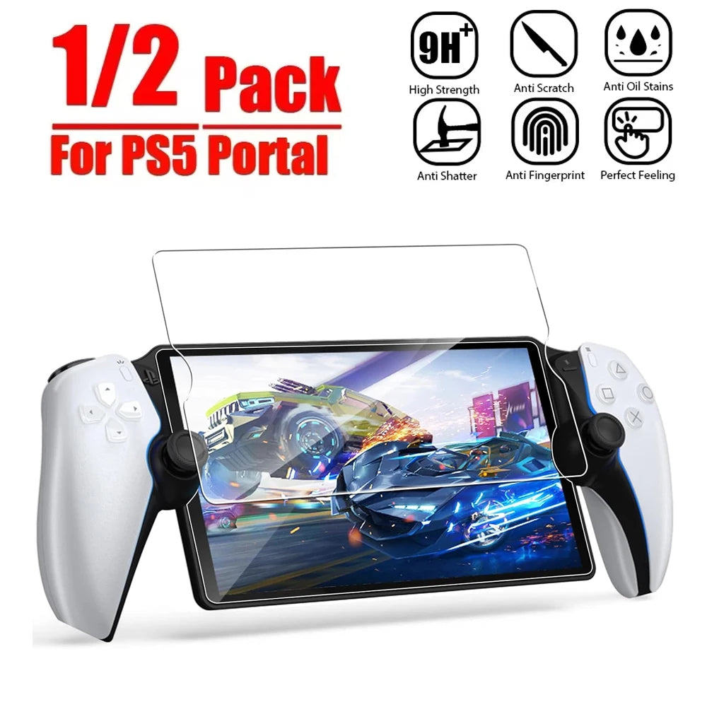 1/2 Packs Tempered Glass Screen Protector for PlayStation PS5 Portal Handheld Anti-Scratch Protective Film Gaming Accessories